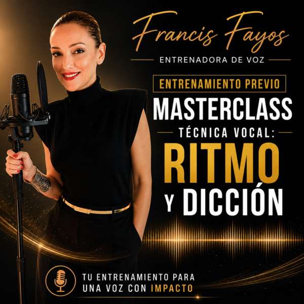 MASTERCLASS TÉCNICA VOCAL:  RITMO Y DICCIÓN